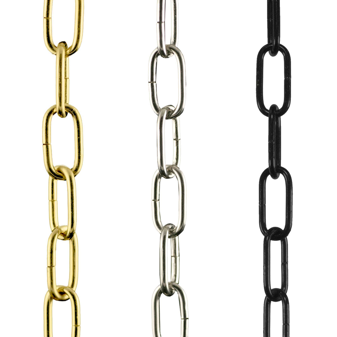 ElekTek Open Link Chain For Chandelier and Lighting Small 20mm x 10mm 2m Pack Brass