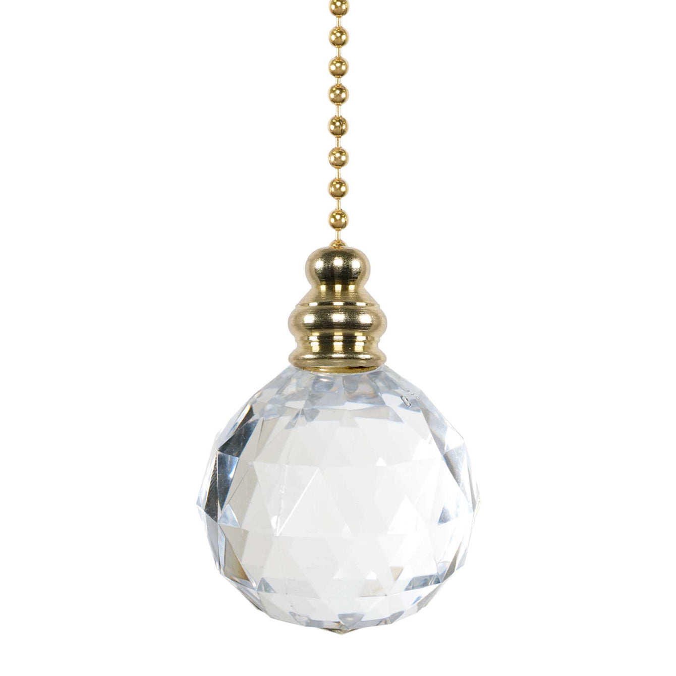 ElekTek Light Pull Chain Acrylic Crystal Ball With 80cm Matching Chain 