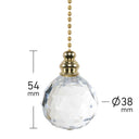 ElekTek Light Pull Chain Acrylic Crystal Ball With 80cm Matching Chain