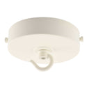 ElekTek 100mm Diameter Flat Top Ceiling Rose with Strap Bracket and Hook Metallic Finishes Powder Coated Colours