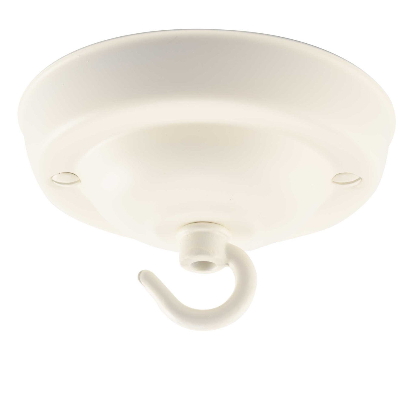 ElekTek 108mm Diameter Ceiling Rose with Hook Metallic Finishes Powder Coated Colours For Light Fittings and Chandeliers 